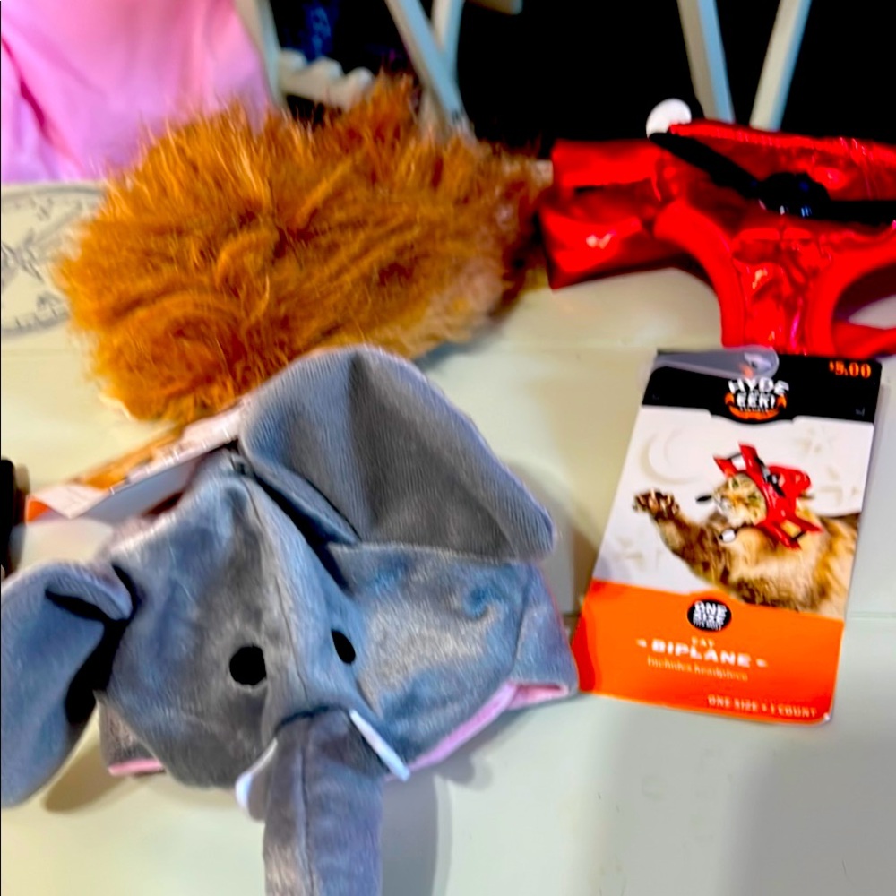 Gray Elephant, Bear and Airplane Cat Costume - Bundle